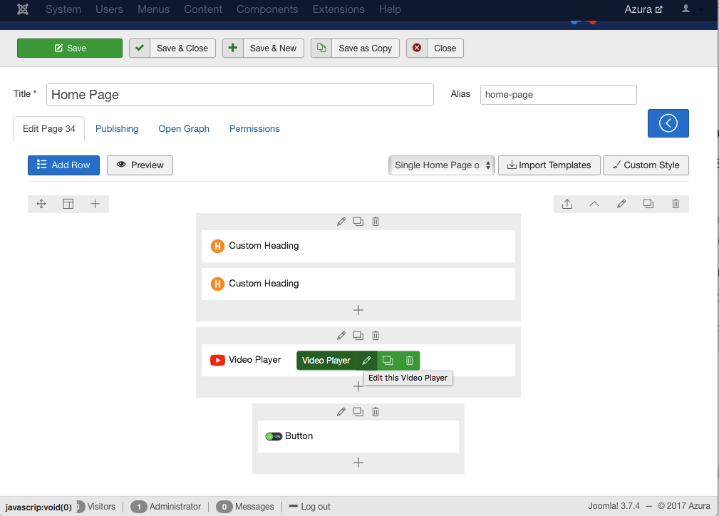 Azura - Joomla Page Builder